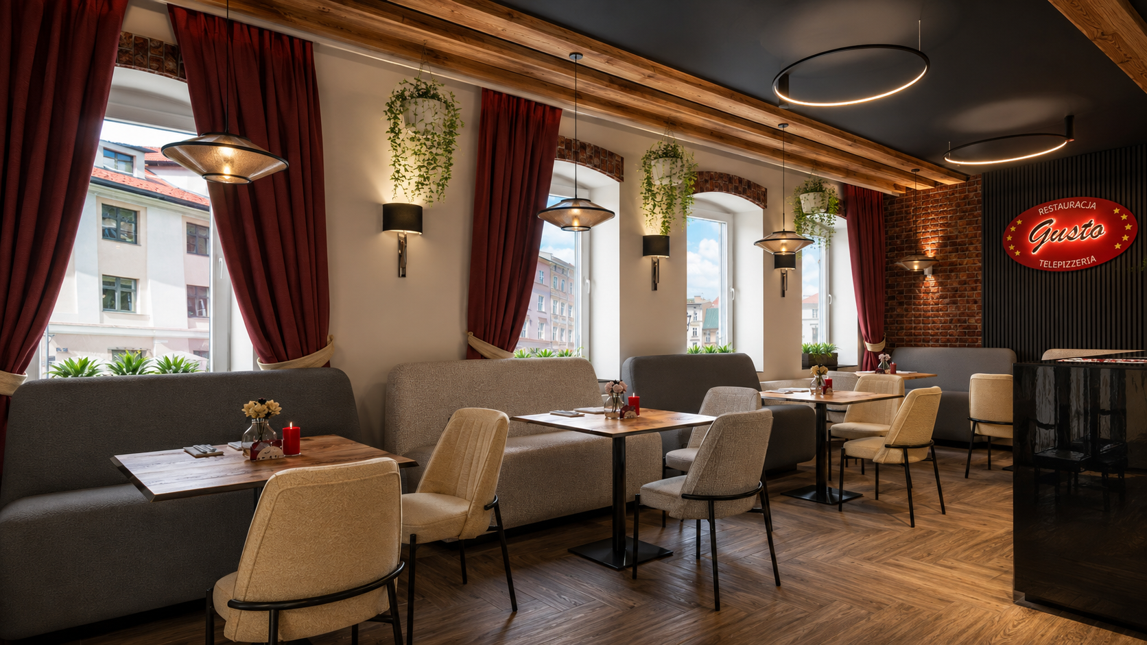 Restauracja Gusto w Chęcinach — wizualizacja 1