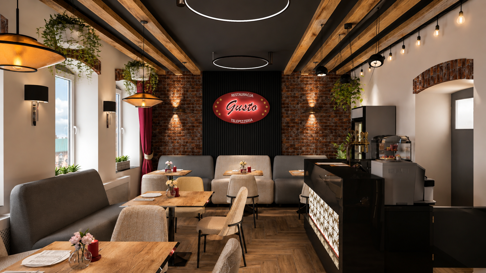 Restauracja Gusto w Chęcinach — wizualizacja 2