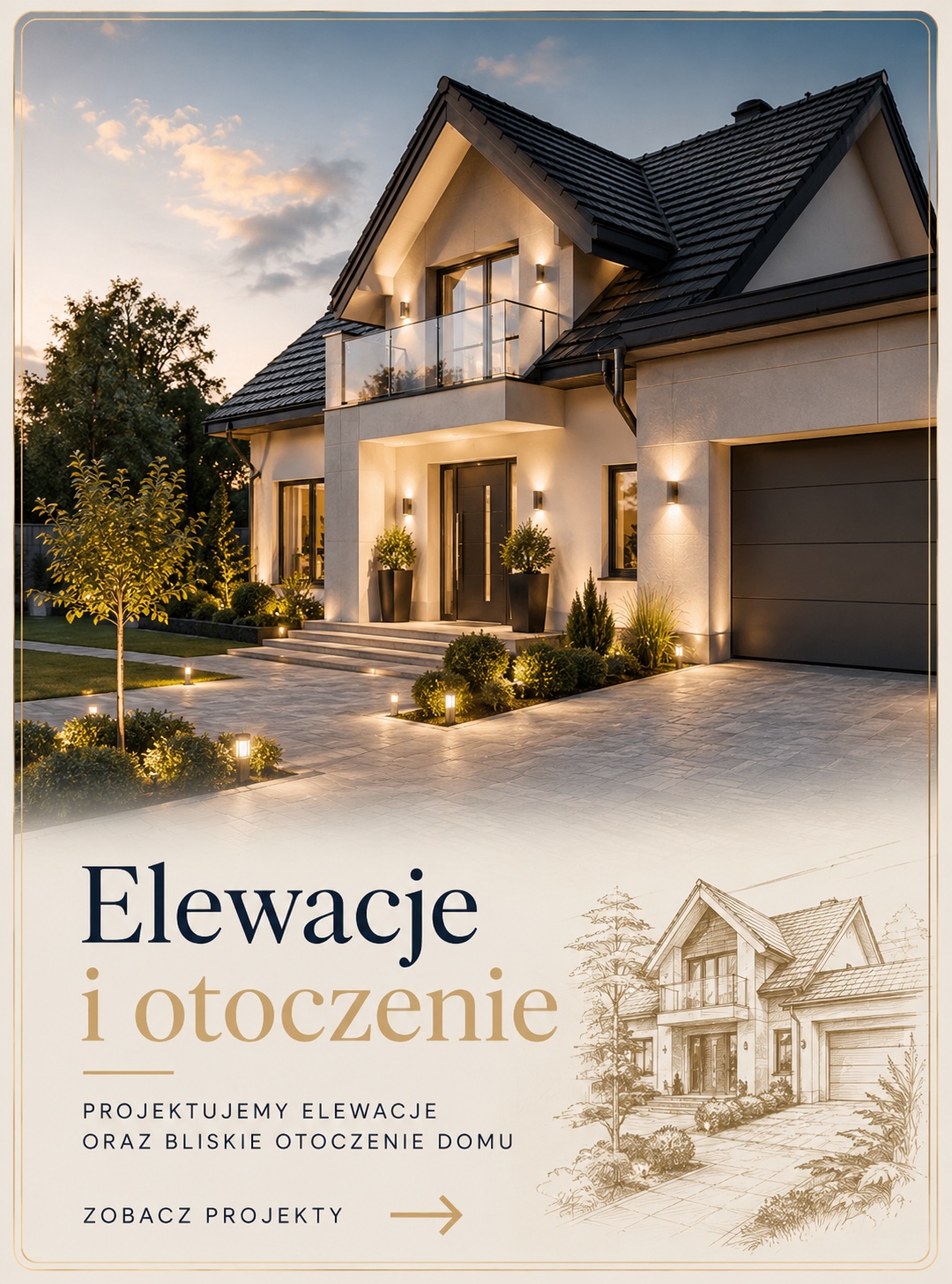Projekt Q-artis — Elewacje i otoczenie